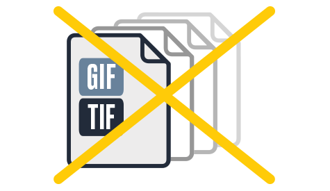 End of support for multi-page GIF and TIF images